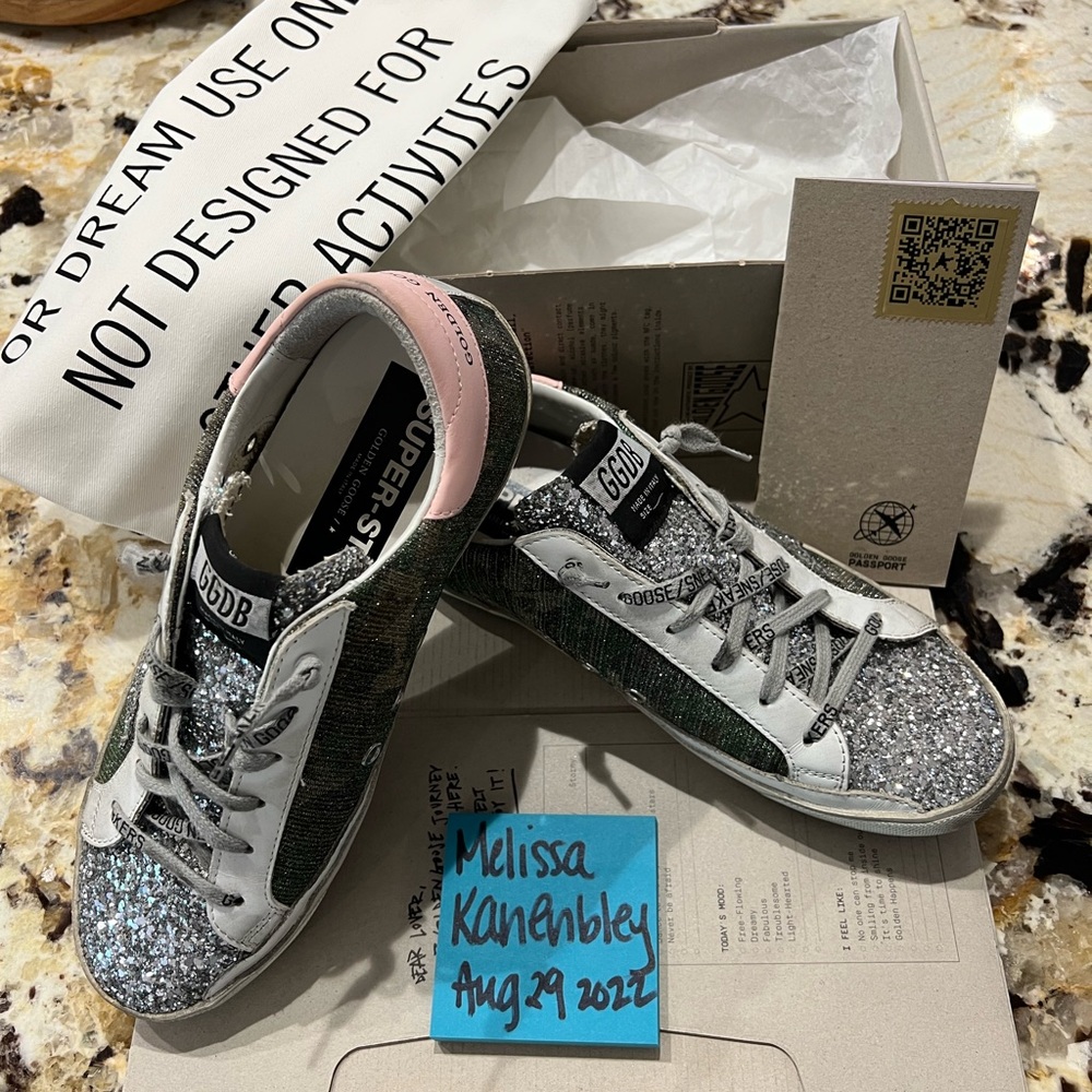 Golden Goose Camo Superstars size 39